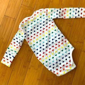Primary rainbow heart onesie. 18-24 months.